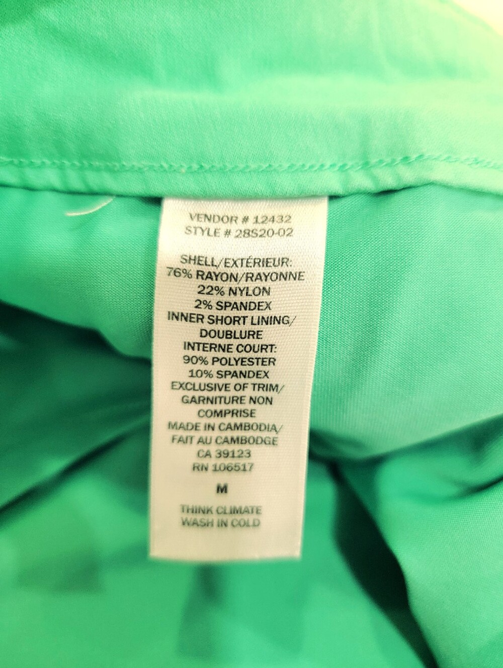 Northern Reflections Skort Bright Green A Line Athleisure Casual Women’s Size M - Picture 11 of 15